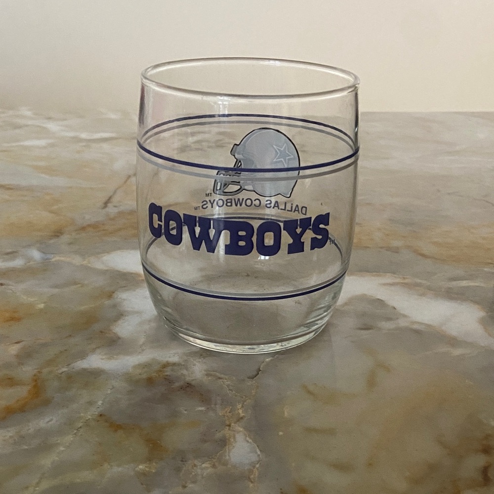 🧡 NFL Dallas Cowboys Clear Glass Tumbler - Blue Logo